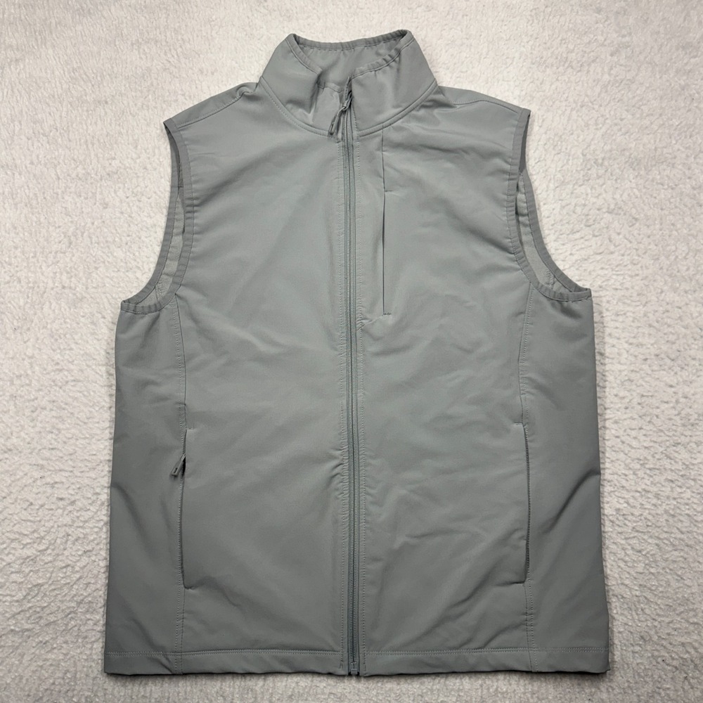 32 Degrees Heat Tech Softshell Full Zip Vest Gray Men's Size M